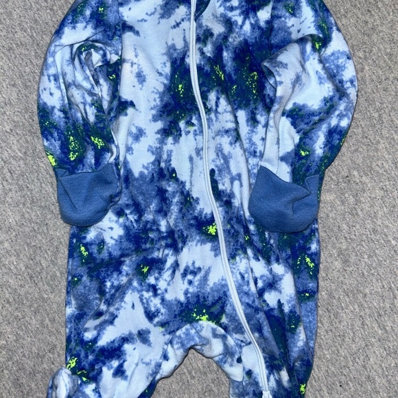 wonder nation Other - ADD TO A BUNDLE ONLY Wonder Nation Blue and Green Tie-Dye Kids Footie